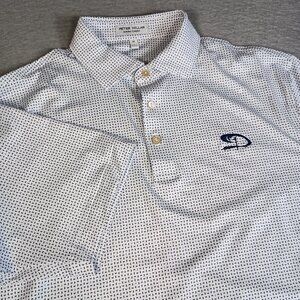 Peter Millar Summer Comfort Men's M Geometric AOP Golf Preppy Performance Polo
